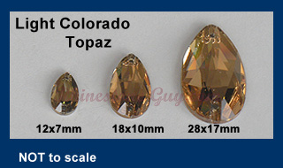RG Sew On Pear Light Colorado Topaz 